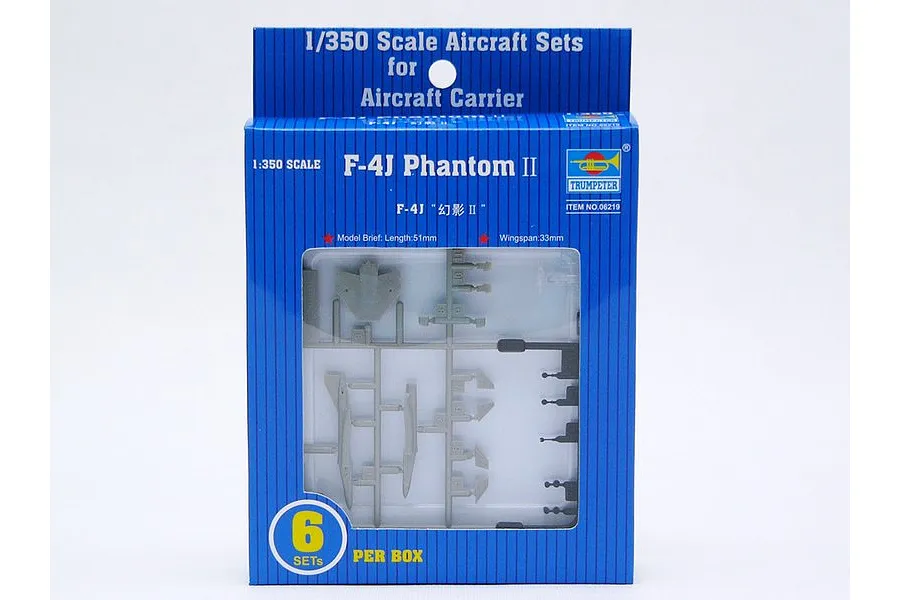 Trumpeter 1/350 F-4J Phantom II Aircraft Sets (6Pcs) for Aircraft Carrier Scaled Plastic Model Kit image 30865
