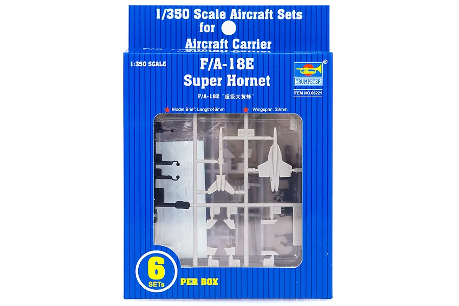 Trumpeter 1/350 F/A-18E Super Hornet Aircraft Sets (6Pcs) for Aircraft Carrier Scaled Plastic Model Kit image 30867
