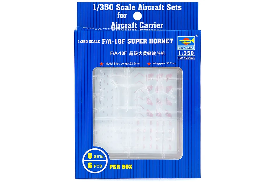 Trumpeter 1/350 F/A-18F Super Hornet Aircraft Sets (6Pcs) for Aircraft Carrier Scaled Plastic Model Kit image 30897
