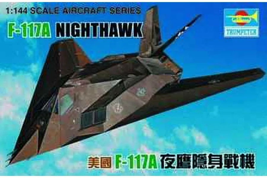 Trumpeter 1/144 F-117A Nighthawk Jet Scaled Plastic Model Kit image 30932