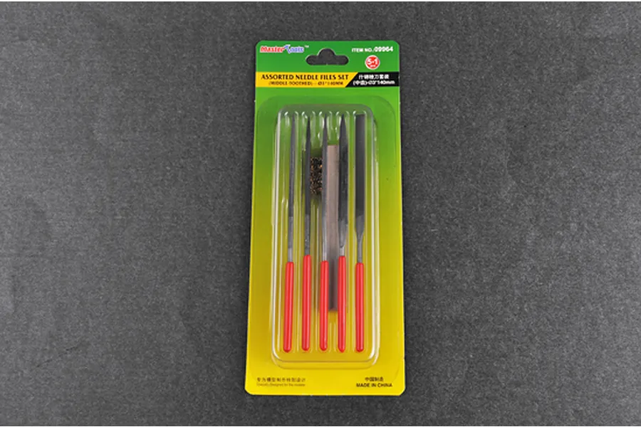 Trumpeter Master Tools Modelers Diamond File &amp;amp; Brass Brush Assorted Set 6Pcs image 30947