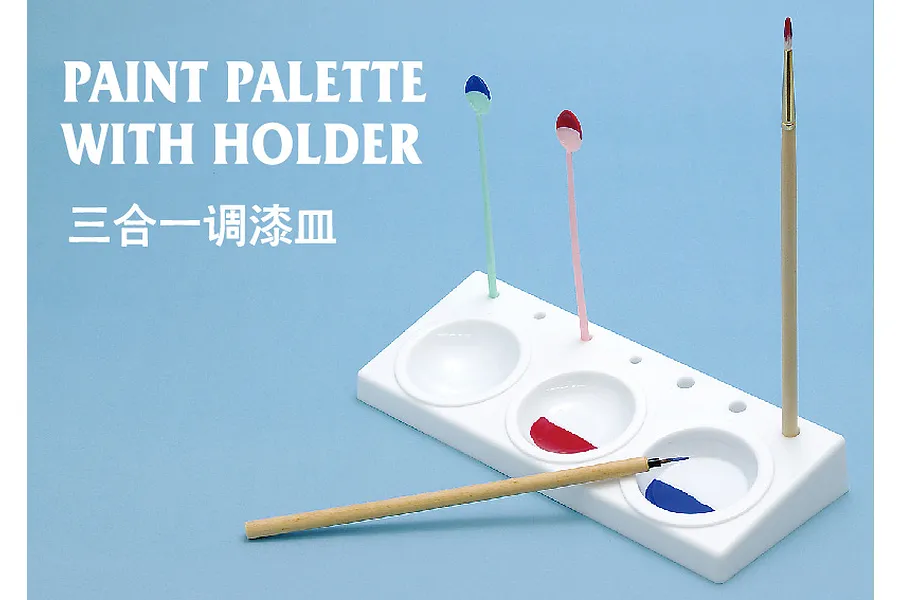 Trumpeter Master Tools Modelers Paint Palette w/ Brush Holder image 4