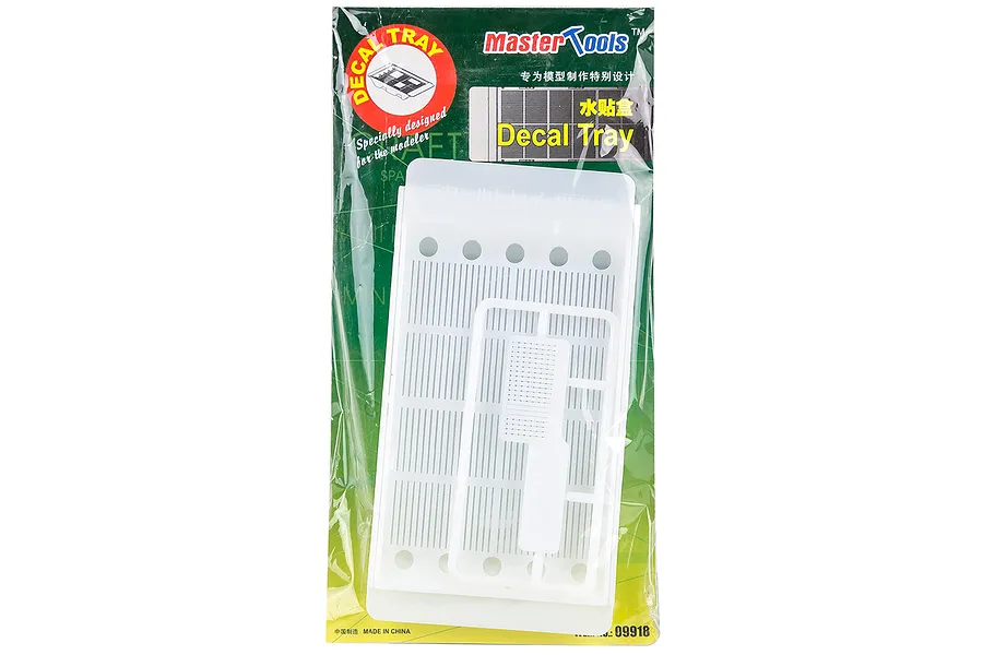 Trumpeter Master Tools Decal Tray Set in original green and white retail packaging.
