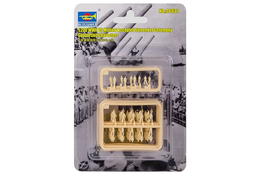 Trumpeter 1/200 WWII US Military Accepted Germany Surrender Characters image 31024