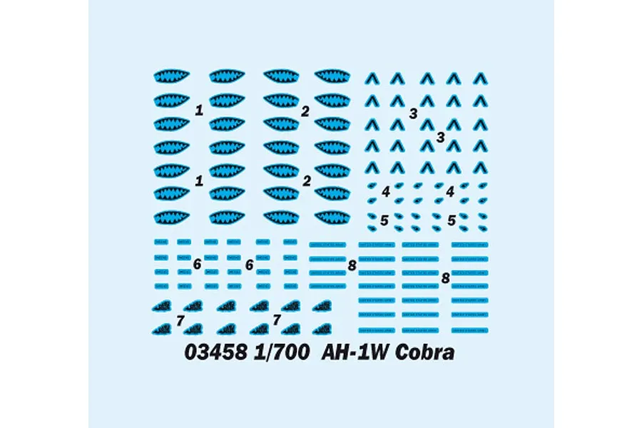 Trumpeter 1/700 AV-8B Harrier Aircraft Sets (12Pcs) for Aircraft Carrier Scaled Plastic Model Kit image 6