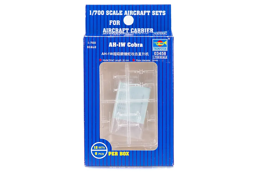 Trumpeter 1/700 AH-1W Cobra Helicopter (12Pcs) for Aircraft Carrier Scaled Plastic Model Kit image 31043