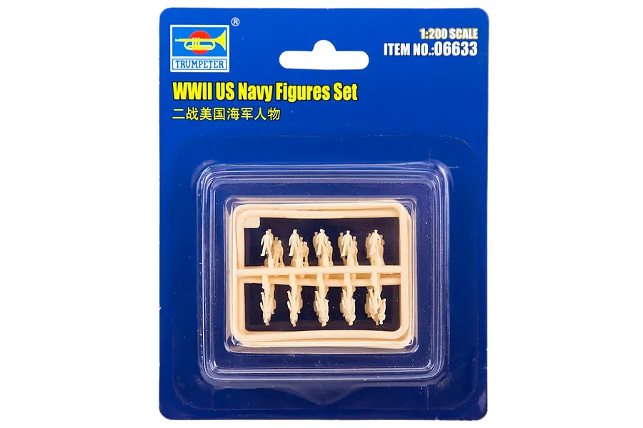 Trumpeter 1/200 WWII U.S. Navy Crew Scaled Plastic Model Kit image 31081