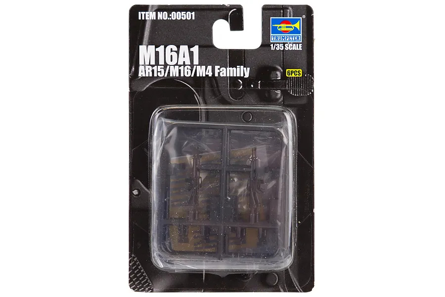 Trumpeter 1/35 M16A1, AR15, M16, M4 6Pcs Scaled Plastic Model Kit image 31104