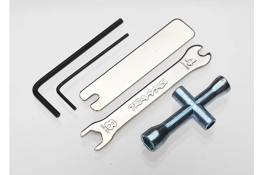 Traxxas 1.5mm, 2.5mm Allen Key Hex, Small Cross Wrench &amp;amp; 4.0mm, 8.0mm Turnbuckle Wrench Tool Set image 31134