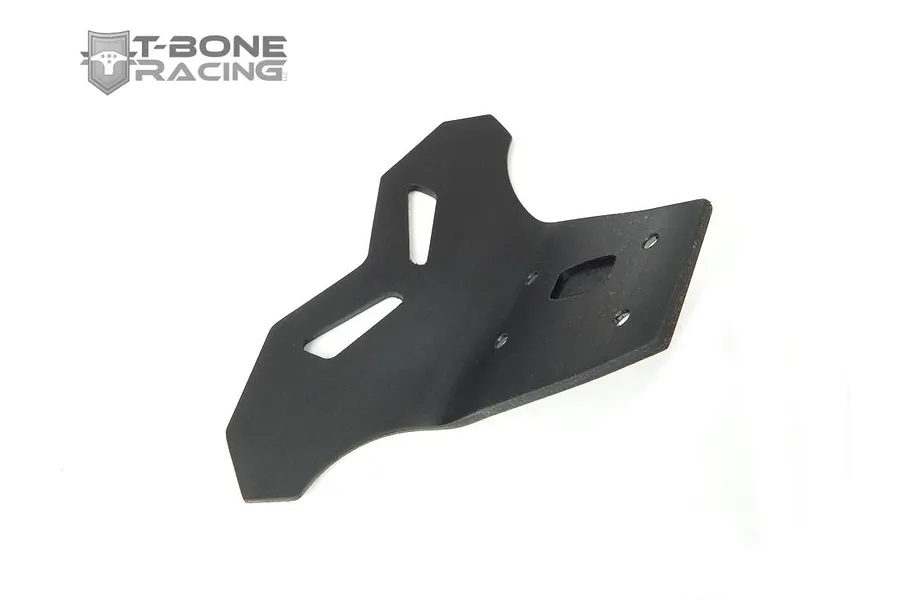 A black T-Bone Racing front bumper for an ARRMA Typhon 6S RC car, shown from an angled top-down perspective against a white background.