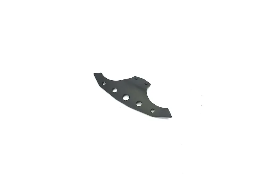 A black T-Bone Racing front bumper for an ARRMA Raider RC car, featuring a curved design with several mounting holes.
