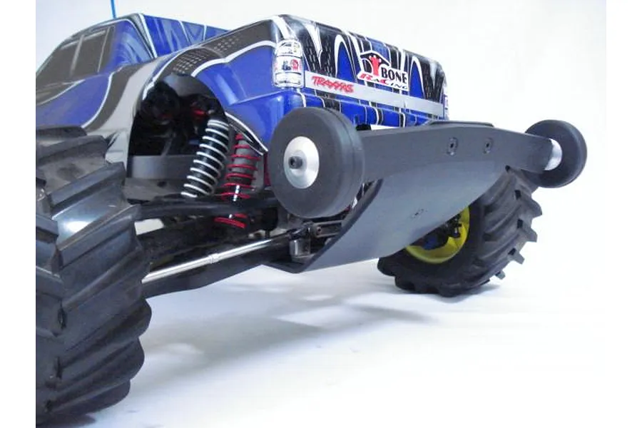 T-Bone Racing Black Traxxas E-Maxx Rear V4 Bumper &amp;amp; Wheelie Bar image 31616