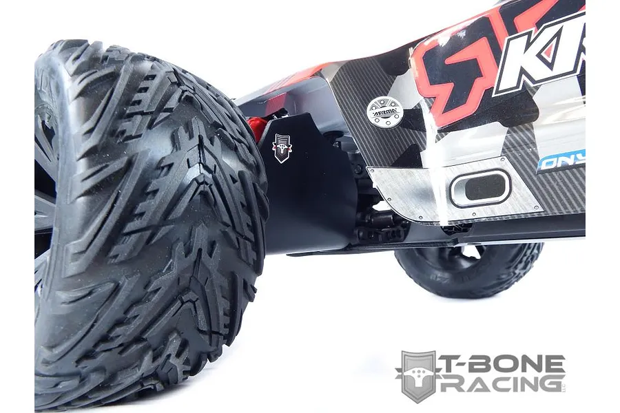 T-Bone Racing Black ARRMA Kraton Rear A-Skids &amp;amp; Mud Guard for Suspension Arm Set image 31639