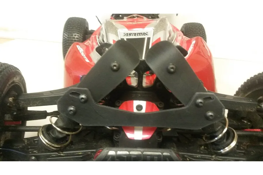 T-Bone Racing Black ARRMA Typhon Front Shock Tower Skids image 1