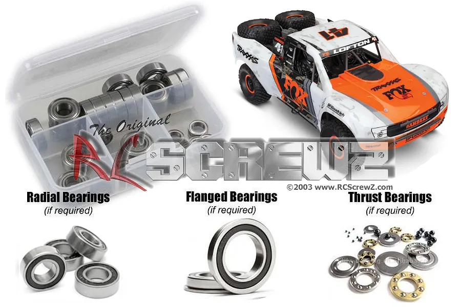 RC Screwz Rubber Shielded Bearing Kit for Traxxas Unlimited Desert Racer image 31833