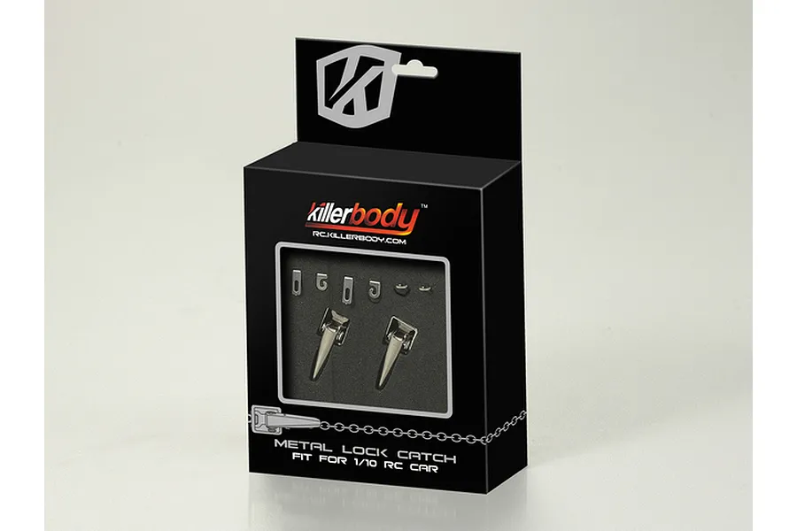 Killerbody 1/10 Stainless Steel Tray Lock Latch Kit image 31858