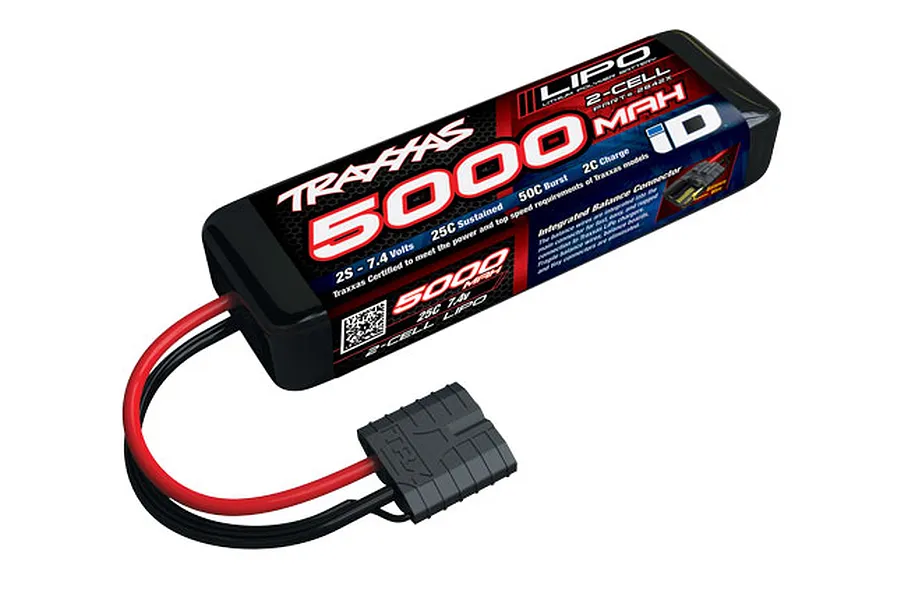 Traxxas Power Cell 7.4V 5000mAh 25C 2S iD Soft Case LiPo Battery image 31942