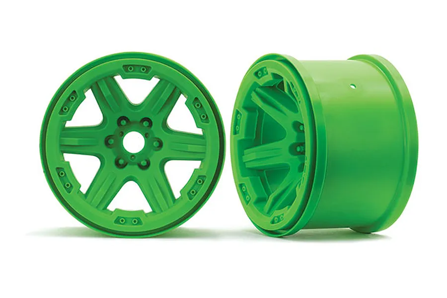 Traxxas 3.8&amp;quot; Green Rims 2Pcs image 31974