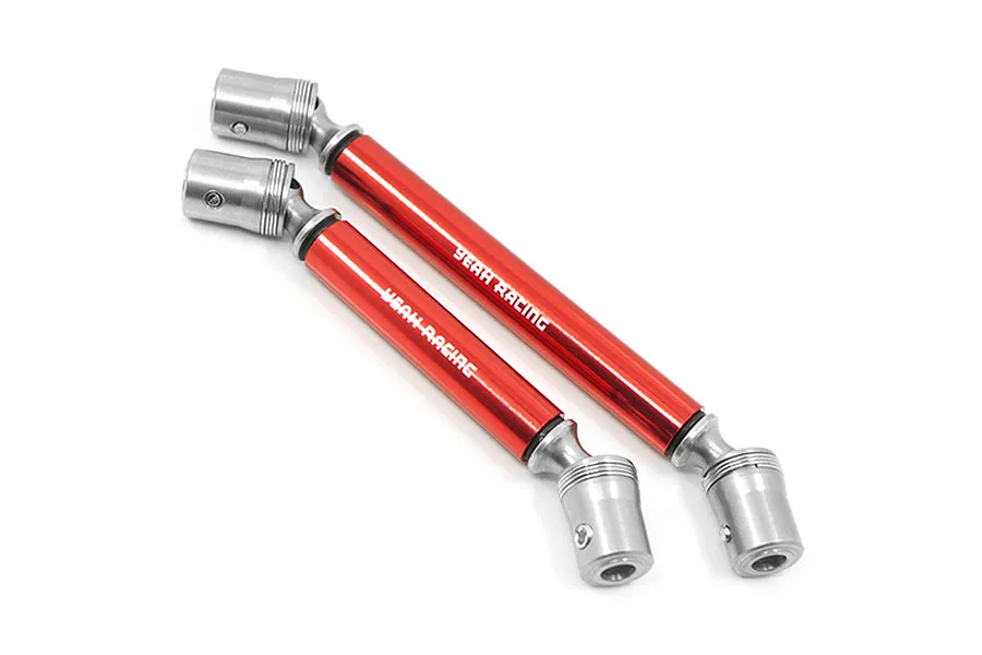 Yeah Racing Red Stainless Steel &amp;amp; Aluminium TRX-4 Centre Front &amp;amp; Rear Drive Shaft Set 2Pc image 32012