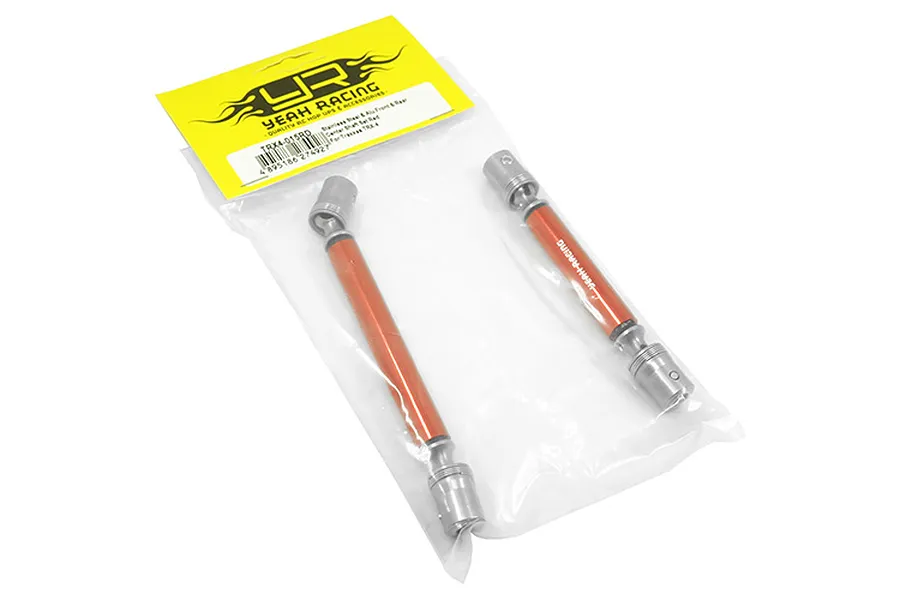 Yeah Racing Red Stainless Steel &amp;amp; Aluminium TRX-4 Centre Front &amp;amp; Rear Drive Shaft Set 2Pc image 32015