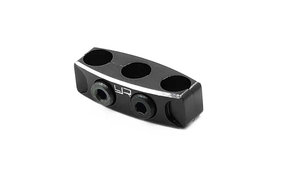 Yeah Racing Black Aluminium 12-14 Gauge Wire Organizer Clamp image 32079