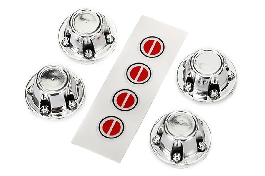 Traxxas TRX-4 Chrome Wheel Centre Caps 4Pcs image 32147