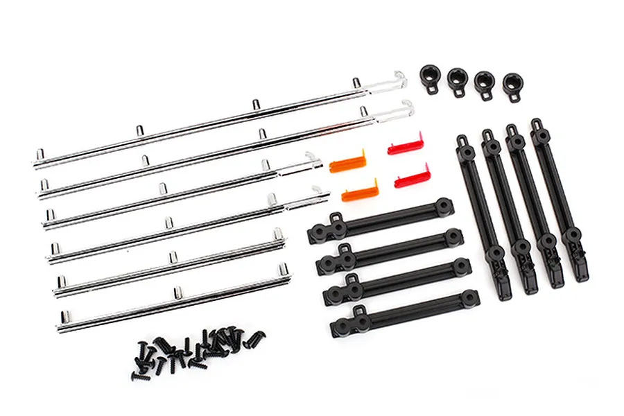 Traxxas TRX-4 Ford Bronco Chrome Left &amp;amp; Right Side Trim Set w/ LED Lens image 32152