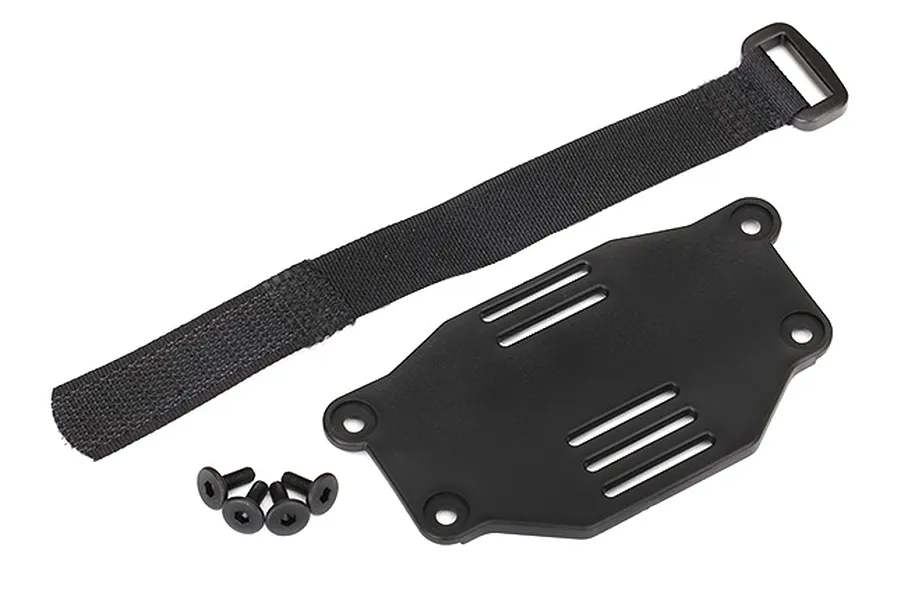 Traxxas TRX-4 Battery Plate &amp;amp; Hook &amp;amp; Loop Strap image 32193