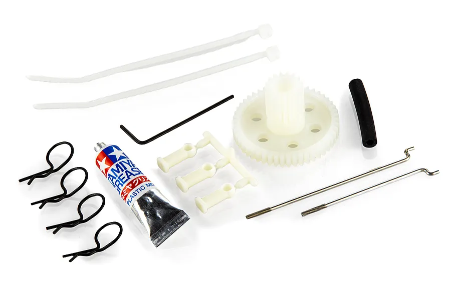 Tamiya Hornet Plastic Drive Gear, Rod Ends &amp;amp; Body Pins (Parts Bag) image 32278