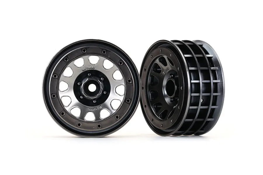 Traxxas 2.2&amp;quot; Method 105 Racing Black Chrome Rims 2Pcs image 32279
