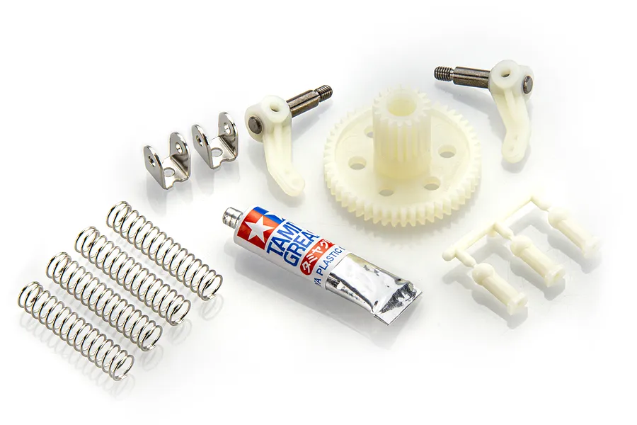 Tamiya Plastic Drive Gear, Steering Hub &amp;amp; Shock Springs (Parts Bag) image 32280