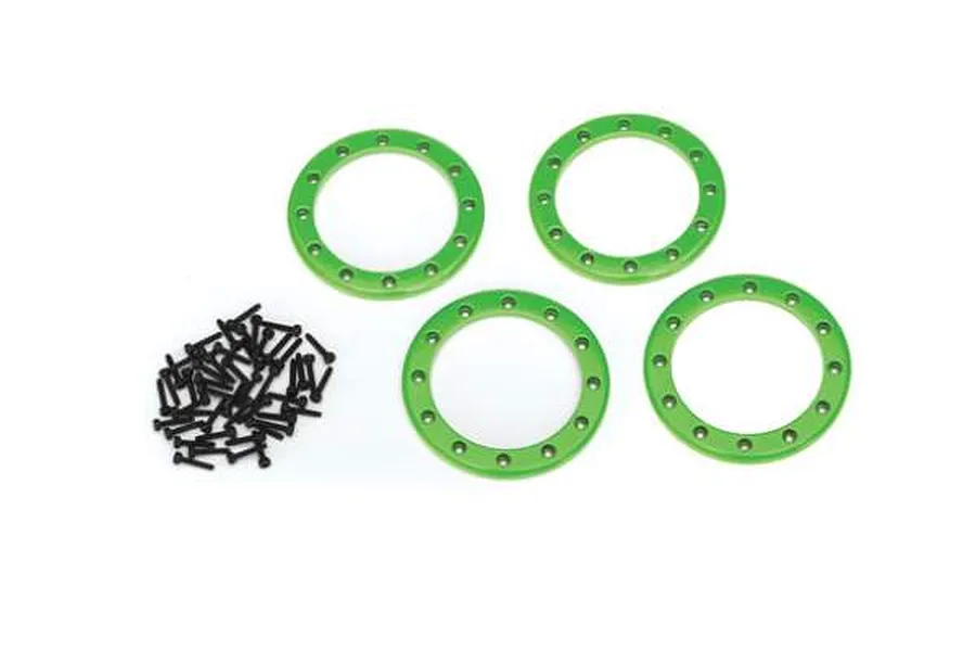 Traxxas Green Aluminium 2.2&amp;quot; Beadlock Rings 4pc image 32316