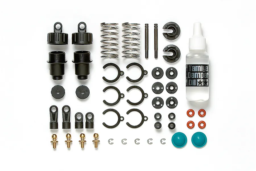 Tamiya Plastic C.V.A Super Mini Shock Kit 2Pcs w/ Shock Oil image 32378