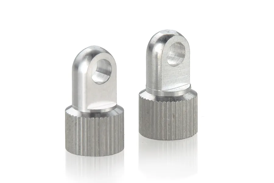 Tamiya Silver Aluminium Shock Cap 2Pcs image 32390