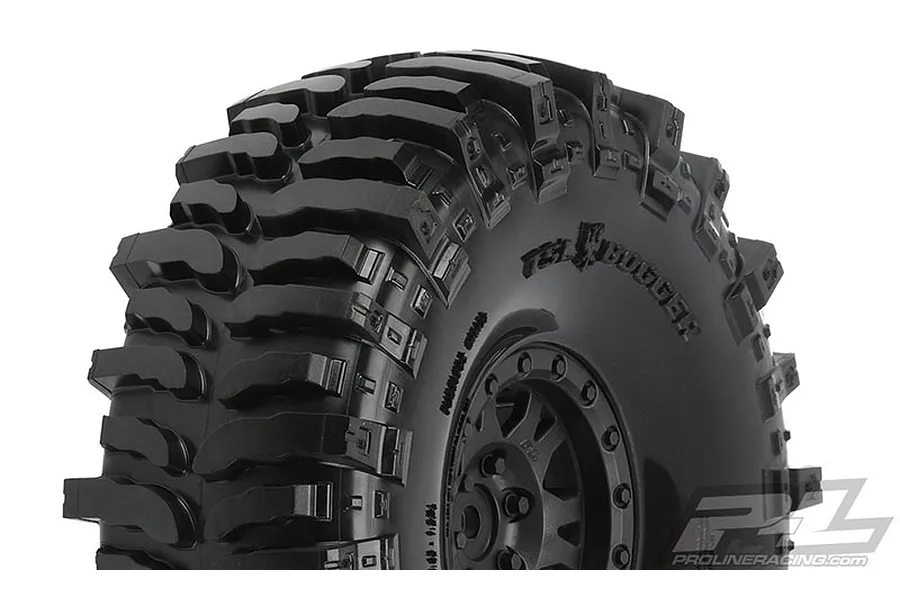 Pro-Line 1.9&amp;quot; Interco Bogger G8 Rock Crawler Tyres On Black Impulse Internal Bead-Loc Rims 2Pcs image 32417