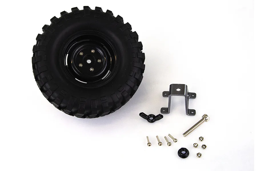 HSP RC4 Black Spare Tyre w/ Mount image 32431