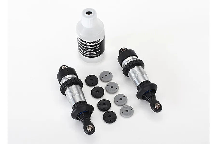 Traxxas Silver Front or Rear GTR Aluminium Body Shocks w/o Springs 2Pcs image 32512