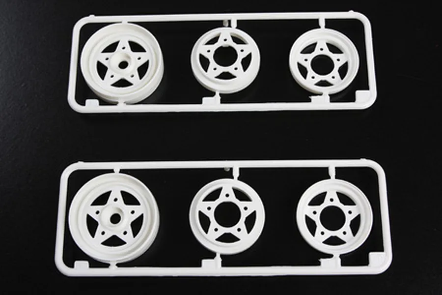 Tamiya Hornet, Frog &amp;amp; Grasshopper White Front Rims (Parts Bag F) image 32540