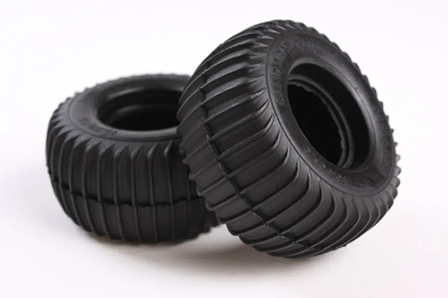 Tamiya Grasshopper 1.5&amp;quot; Rubber Ribbed Sand Rear Tyres 2Pcs image 32549