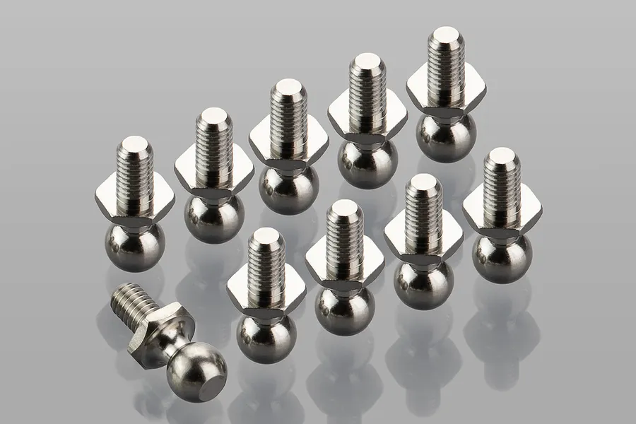 Tamiya 5mm Silver Aluminium Pivot Balls 10Pcs image 32612
