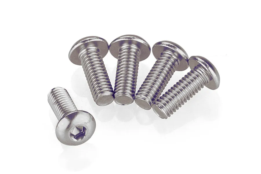 Tamiya 3x8mm Fine Thread Button Head Titanium Screws 5Pcs image 32639