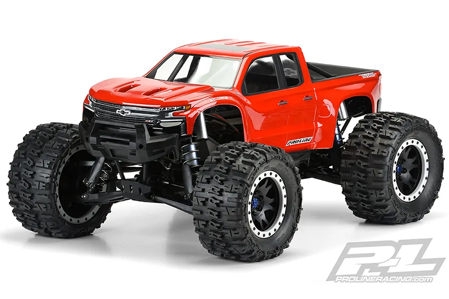 Pro-Line 1/5 Traxxas X-Maxx 2019 Chevy Silverado Z71 Trail Boss Pre-Cut Clear Body Shell image 32770