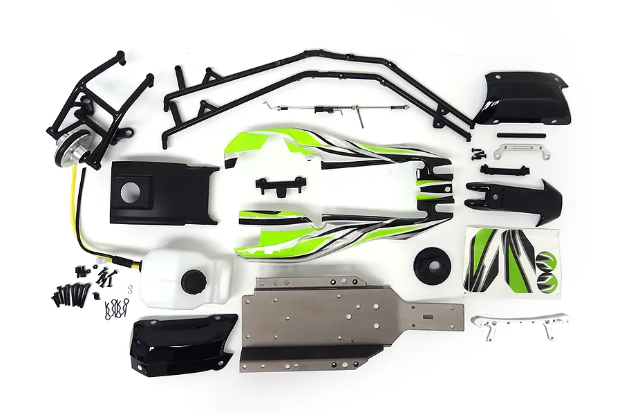 Rovan Green Baja 5B Shorty Q Conversion Kit w/ Wheelie Bar &amp;amp; Roll Cage image 32884