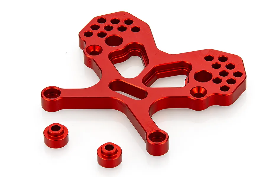 Rovan Red Aluminium Front Shock Tower V2 Set image 32897