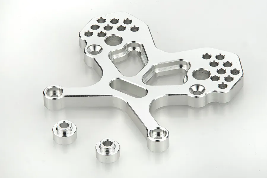 Rovan Silver Aluminium Front Shock Tower V2 Set image 32900