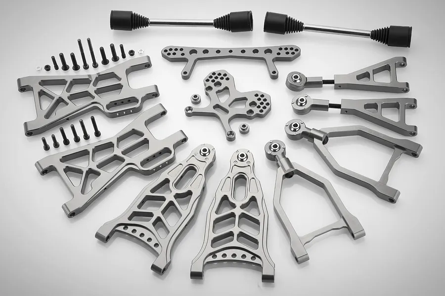 Rovan Baja Silver Aluminium Extended (+25mm) Complete Upgrade Kit image 32903