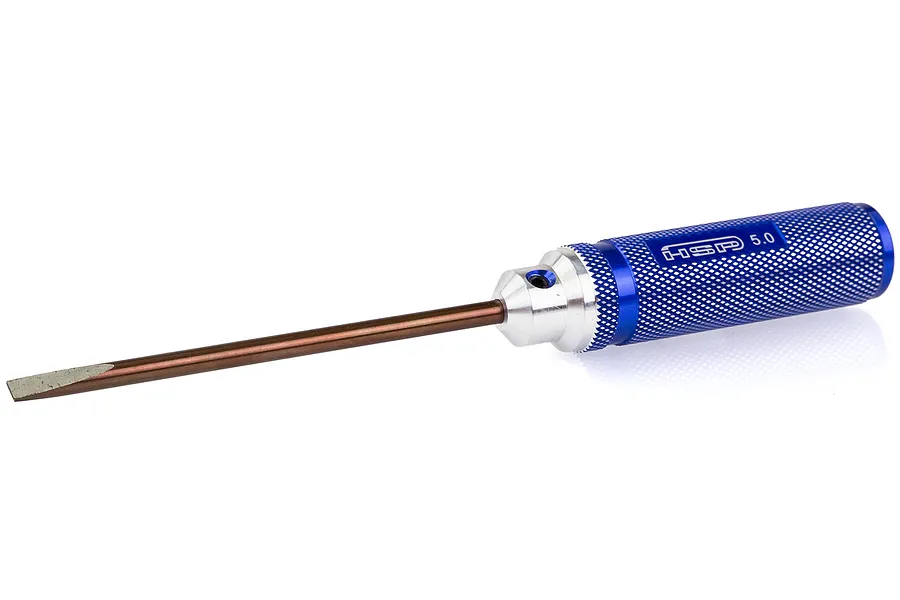 HSP Blue Aluminium 5.0mm Flat Head Screwdriver image 32958