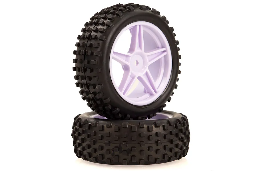 HSP 2.3&amp;quot; Front Buggy Tyres on White Rims - Wheels 2Pcs image 32977