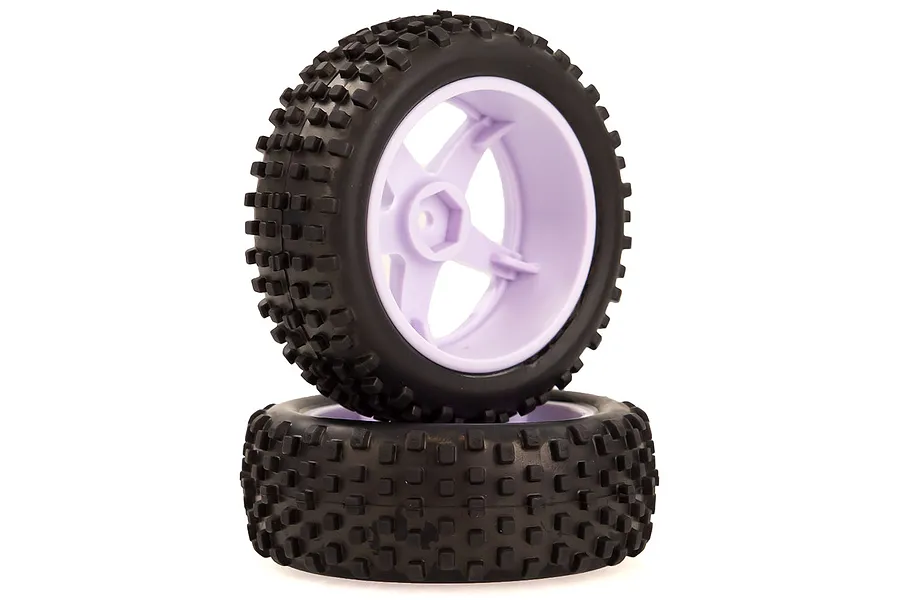 HSP 2.3&amp;quot; Front Buggy Tyres on White Rims - Wheels 2Pcs image 32978