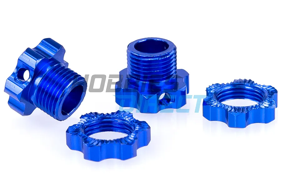 HSP Blue Aluminium 17mm Hex Adapters w/ Wheel Nuts 2Pcs image 32979